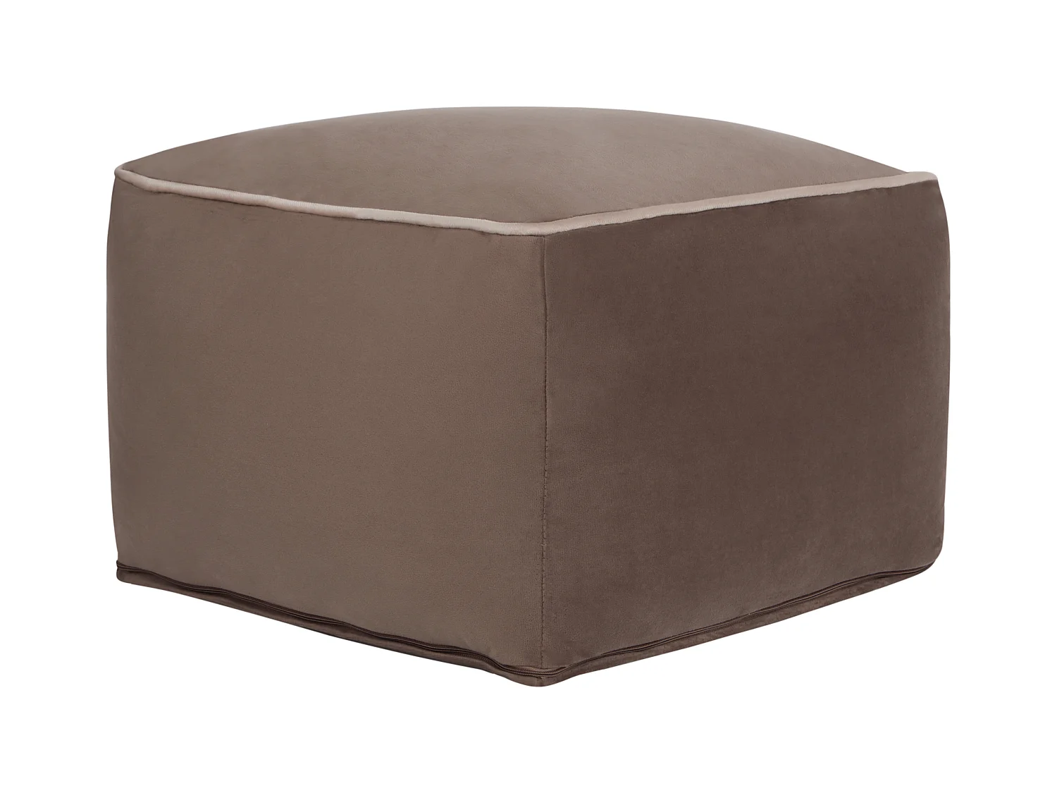 Pouf DAREYN Velours Marron