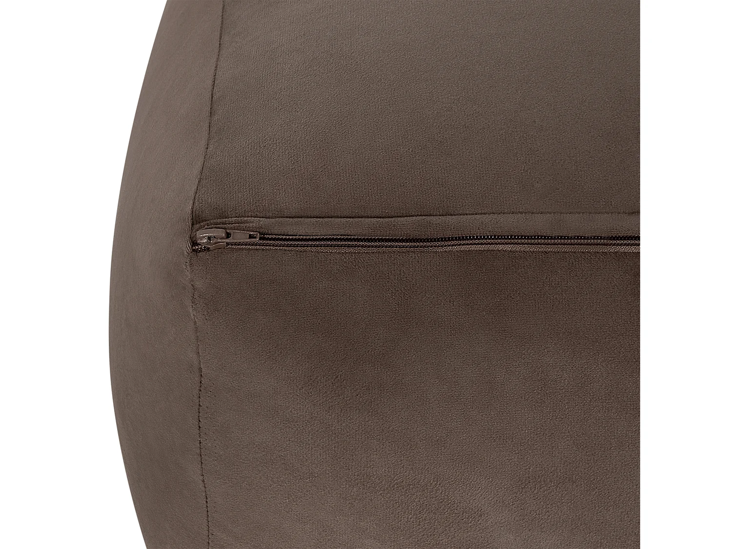 Pouf Hocker Stoffbezug Samt braun quadratisch Polsterhocker 30 cm hoch Dareyn