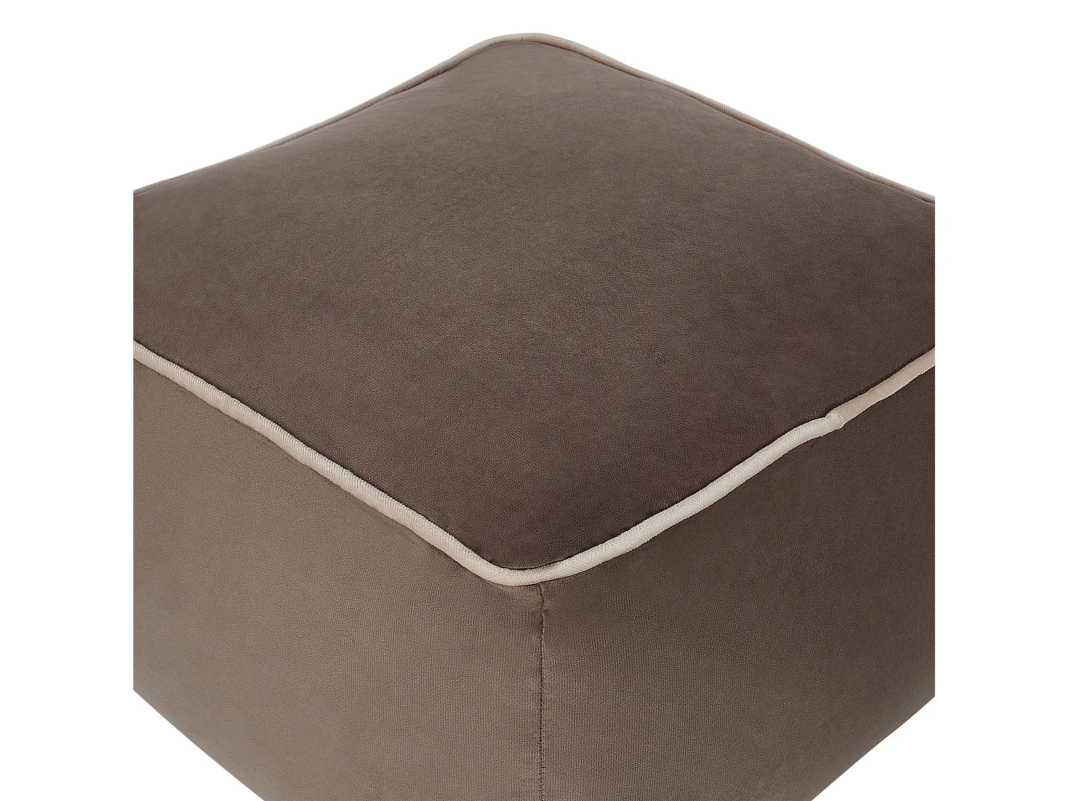 Poef DAREYN Fluweel Bruin 50 cm 50 cm 30 cm