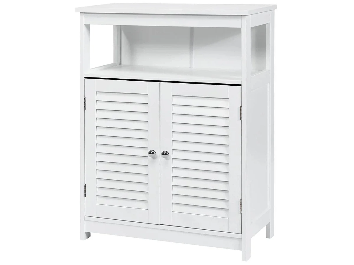 Klassischer freistehender Badezimmerschrank mit Ablage, 60 x 30 x 80 cm