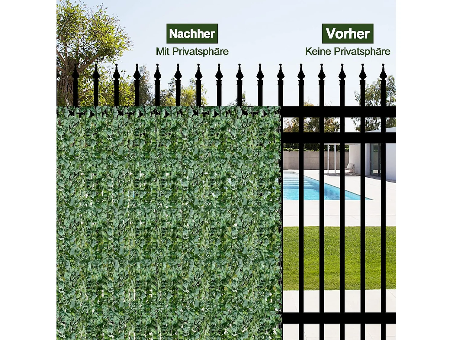 Garten Sichtschutz Künstliche Efeu