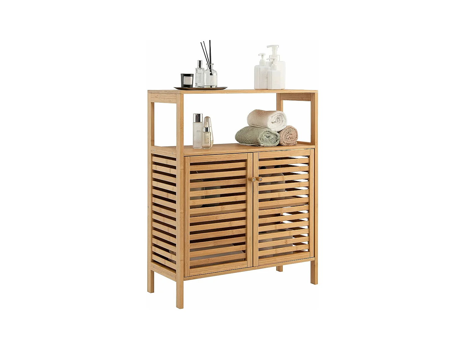 Badezimmerschrank Bambus