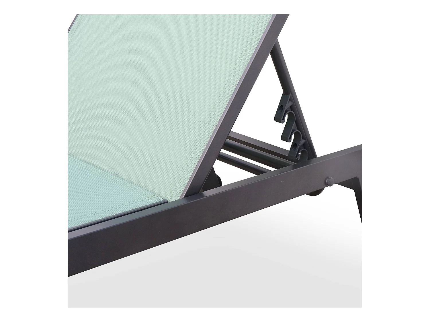 Set di 2 lettini prendisole in alluminio e textilene multiposizione,