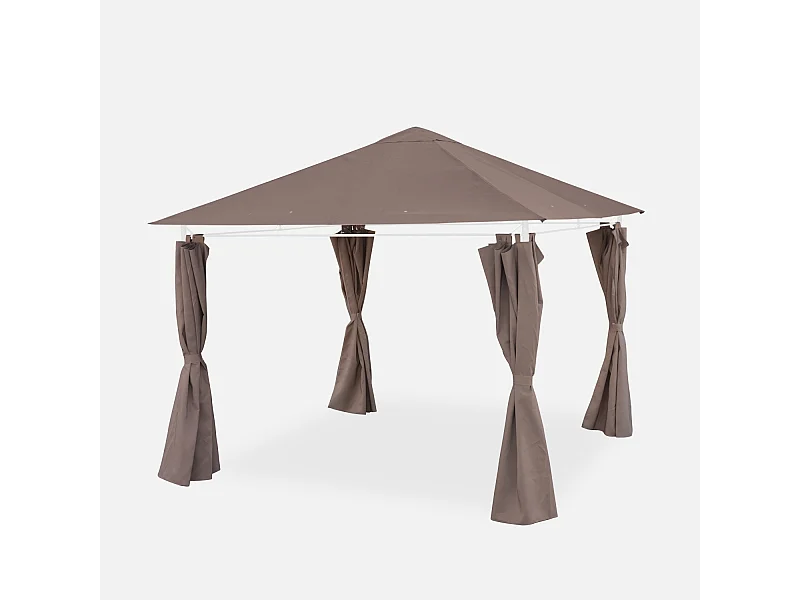 Tettoia + tende per pergolato elusa 3x3m, beige