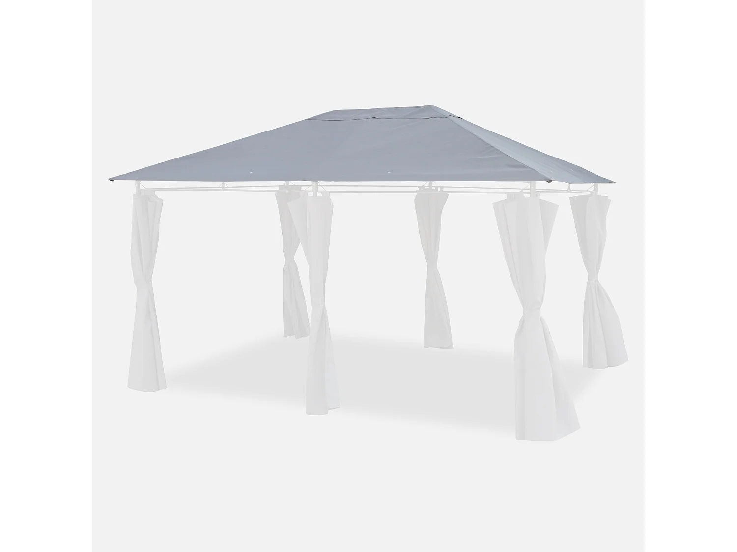 Toldo de techo para pérgola 3x4m gris