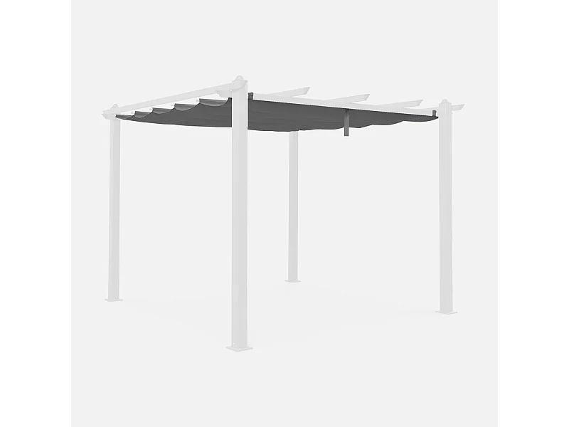 Telone per pergola condate  in poliestere  3x3 m, grigio