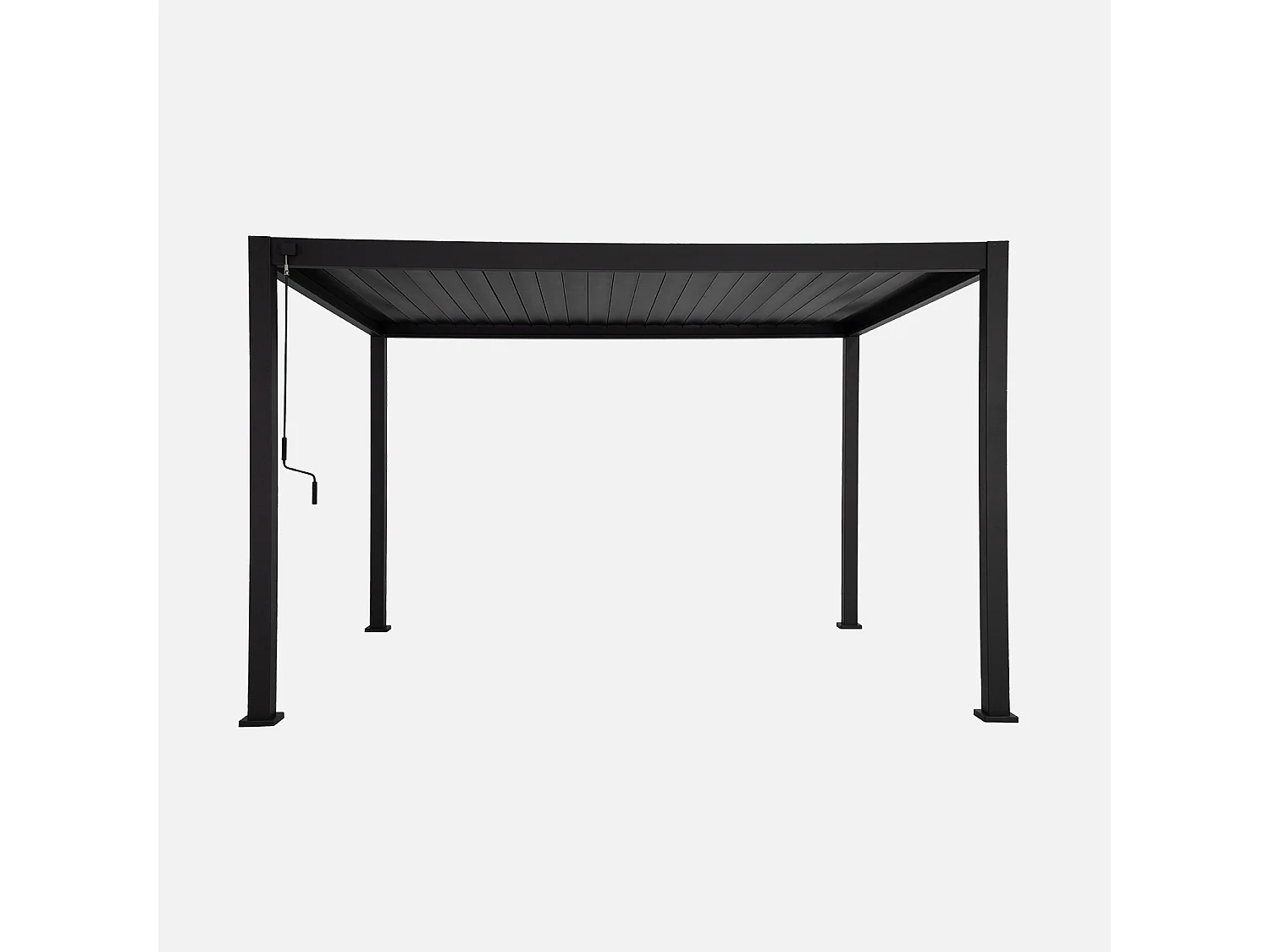 Pérgola bioclimática  3x4m de aluminio con lamas orientables antracita