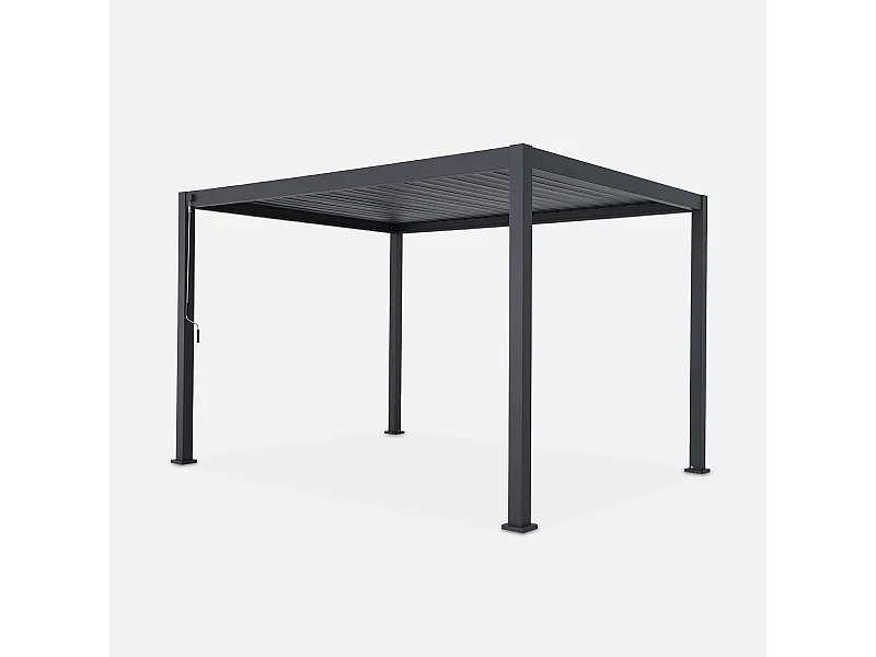 Pergola Bioclimatique gris anthracite – Triomphe – 3x4m. aluminium. à lames orientables