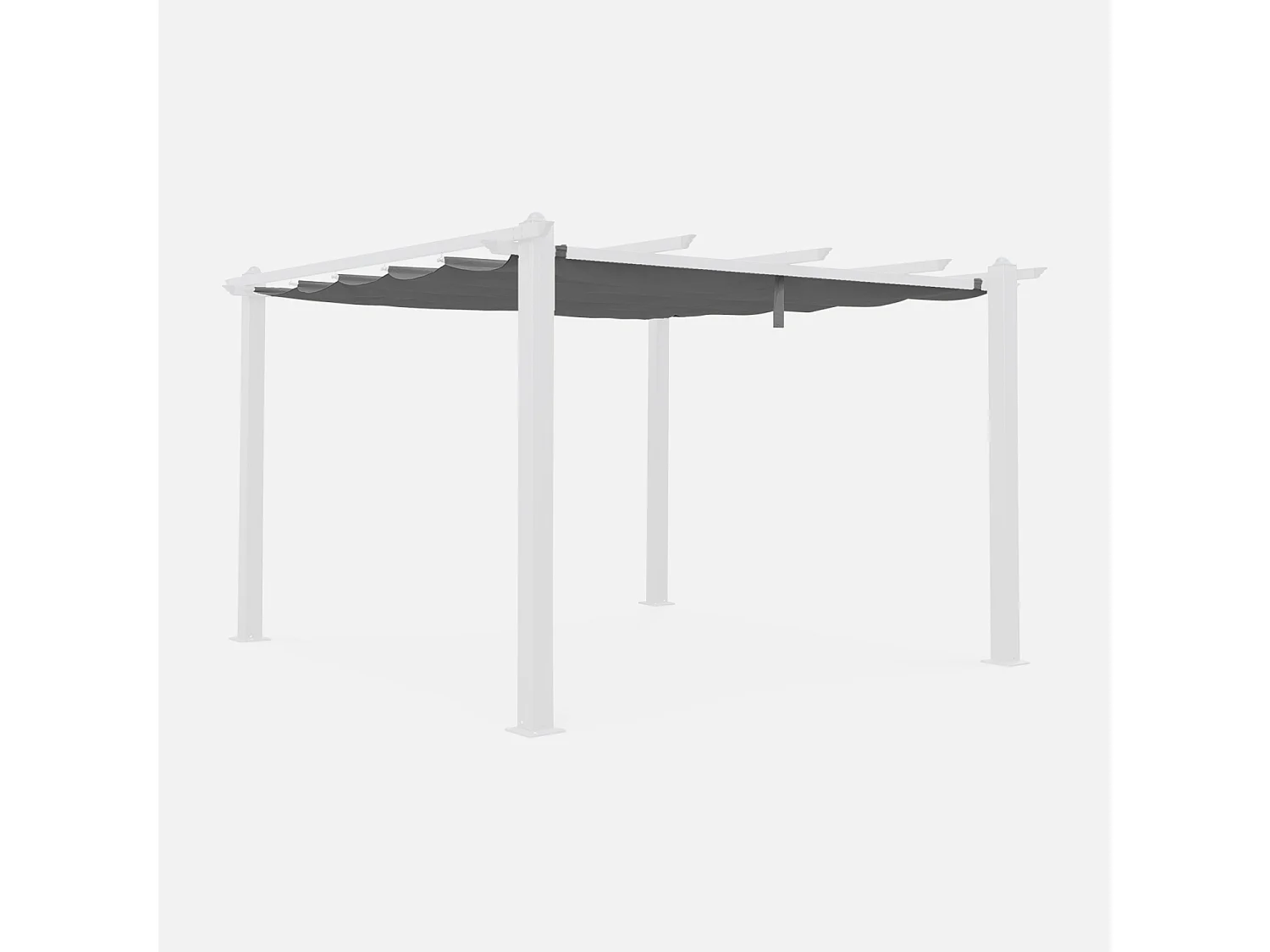 Techo de repuesto para pérgola condate 3x4m gris