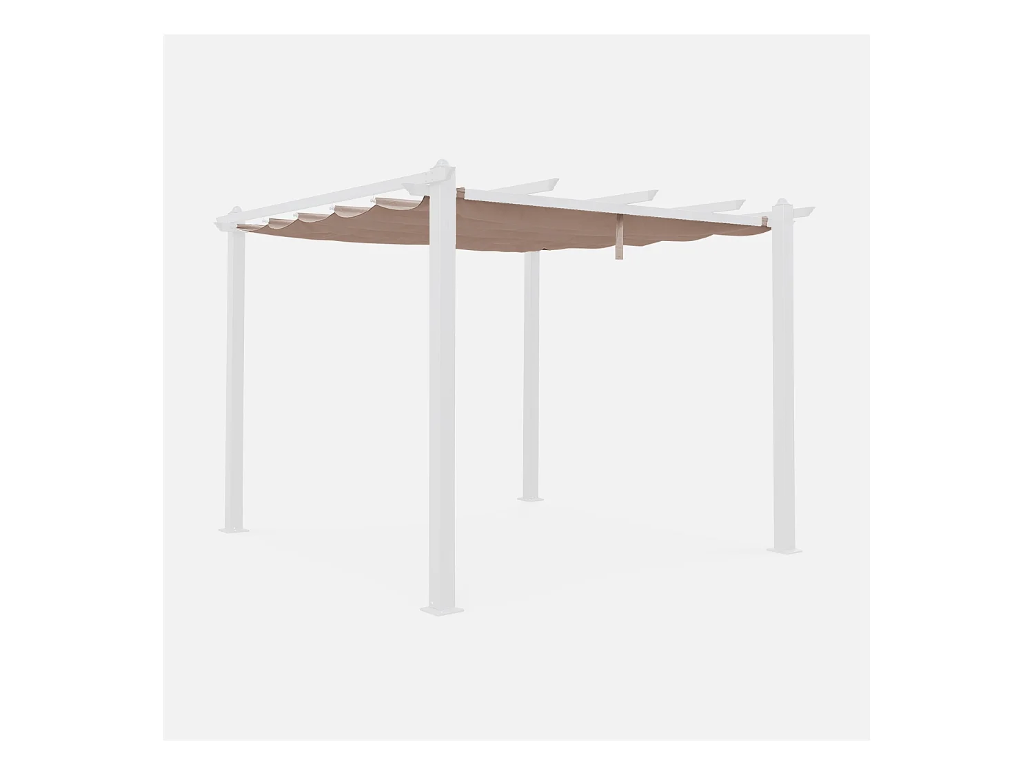 Techo de repuesto para pérgola 3x3m pardo