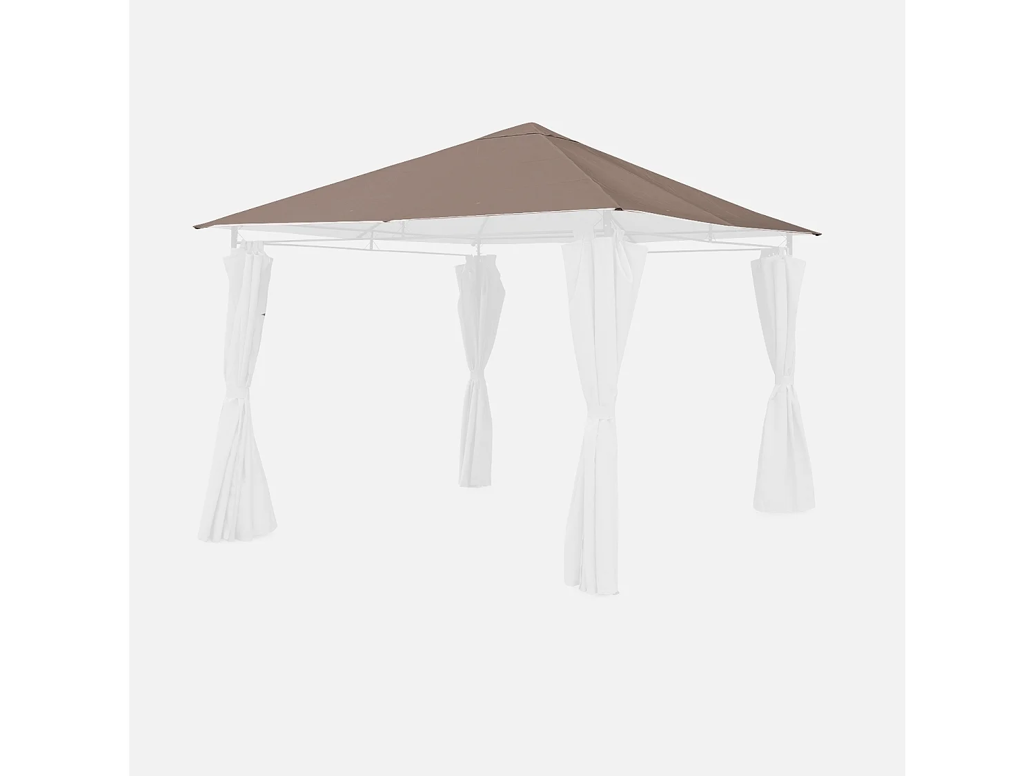 Cubierta de pérgola elusa 3x3m pardo
