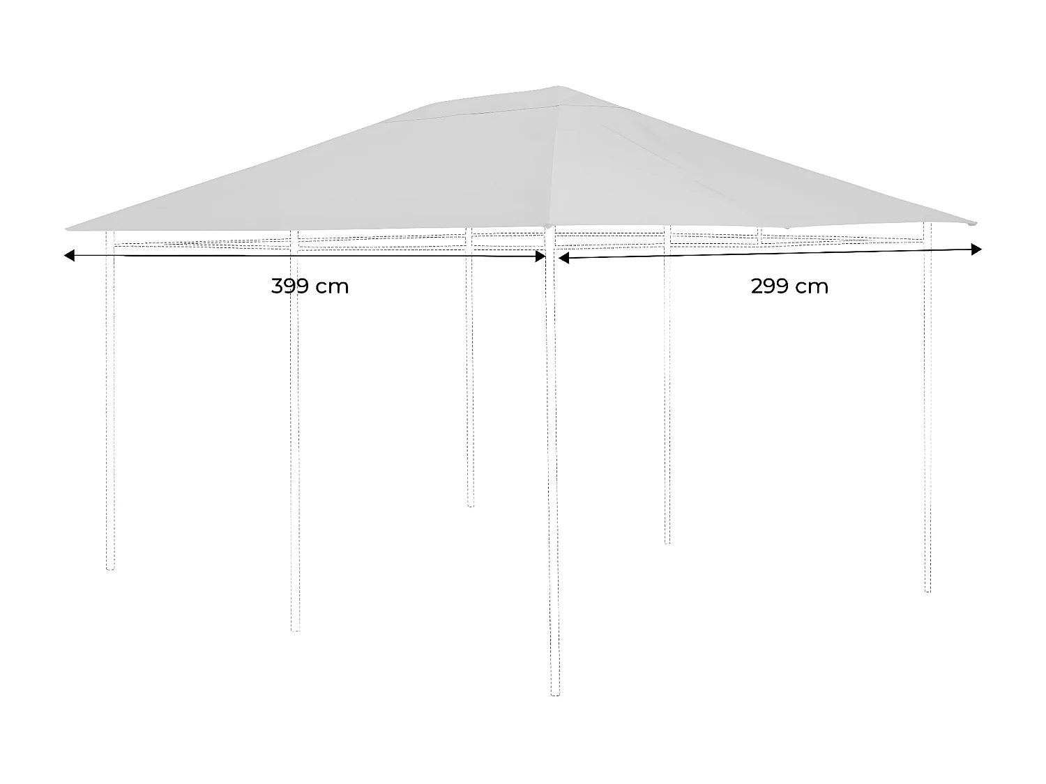 Copertura del tetto a pergola divio 3x4m, talpa
