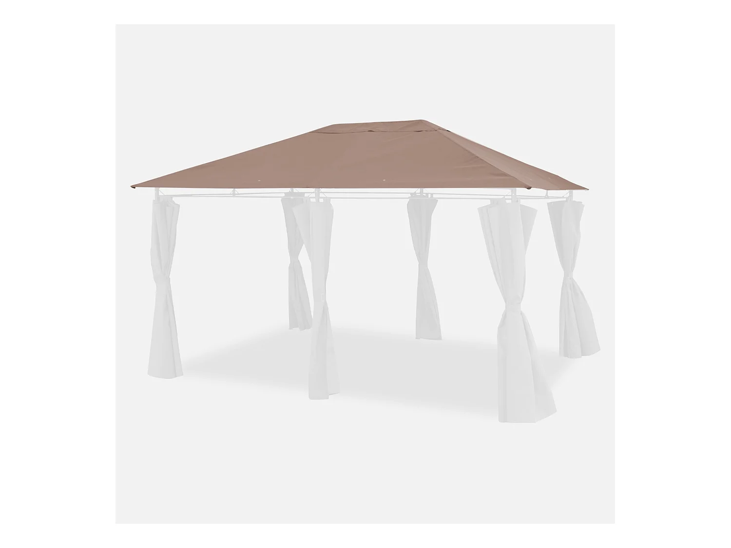 Toldo de techo para pérgola 3x4m pardo