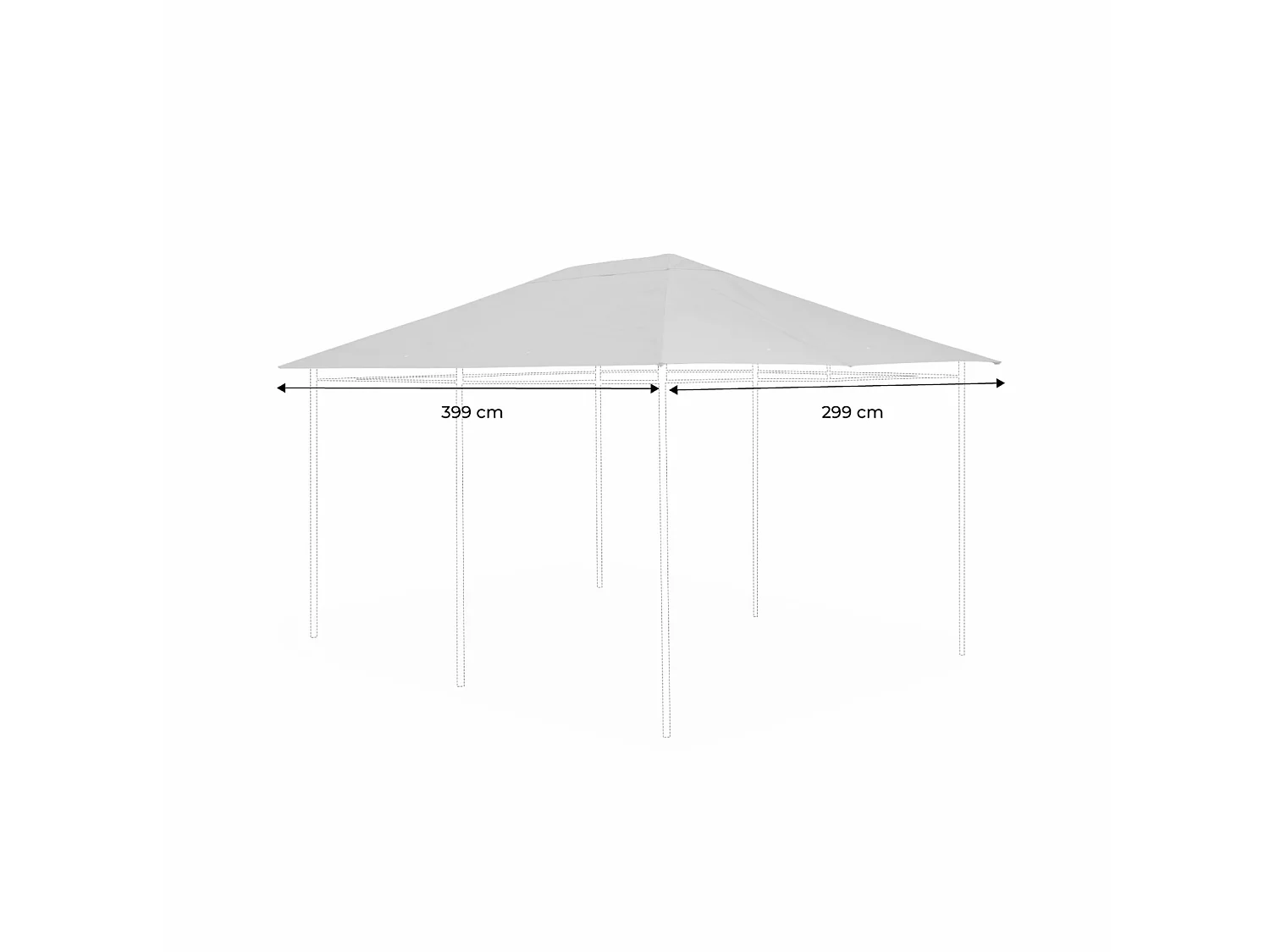 Toldo de techo para pérgola 3x4m pardo