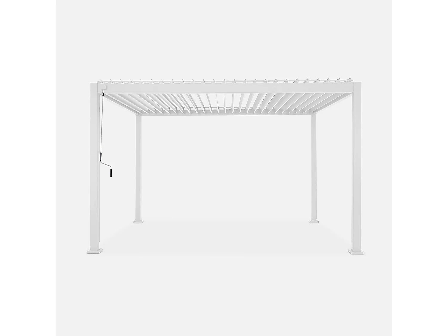 Pergola Bioclimatique blanc – Triomphe – 3x4m. aluminium. à lames orientables