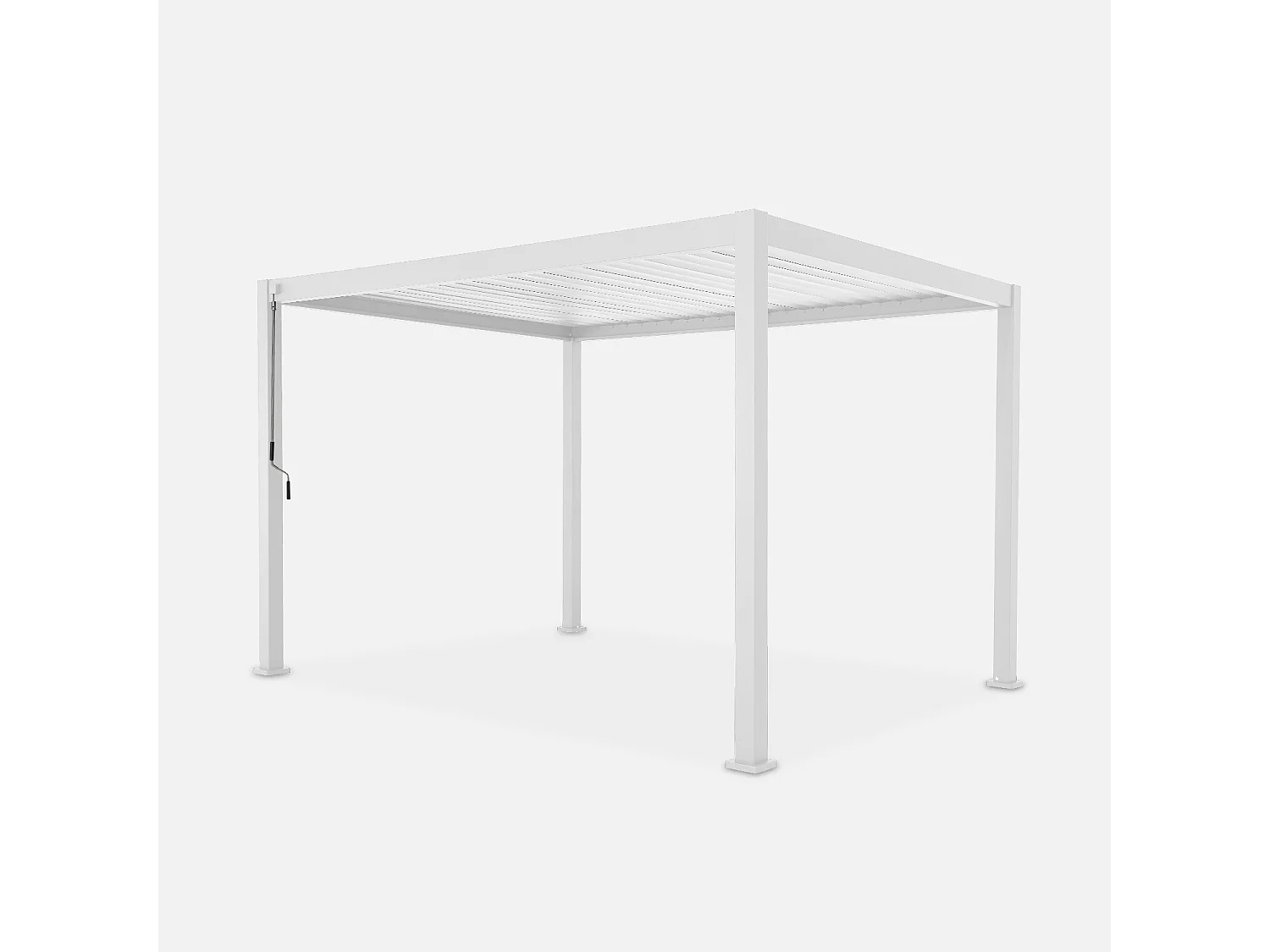 Pérgola bioclimática 3x4m de aluminio con lamas orientables blanco