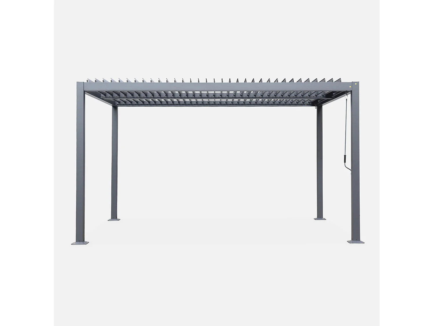 Pergola bioclimatica 3x4m in alluminio e acciaio, lame orientabili ,