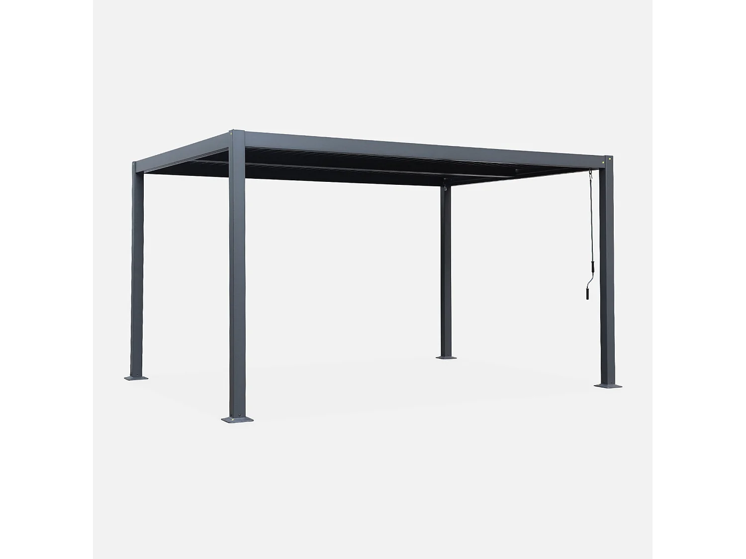 Pergola bioclimatica 3x4m in alluminio e acciaio, lame orientabili ,