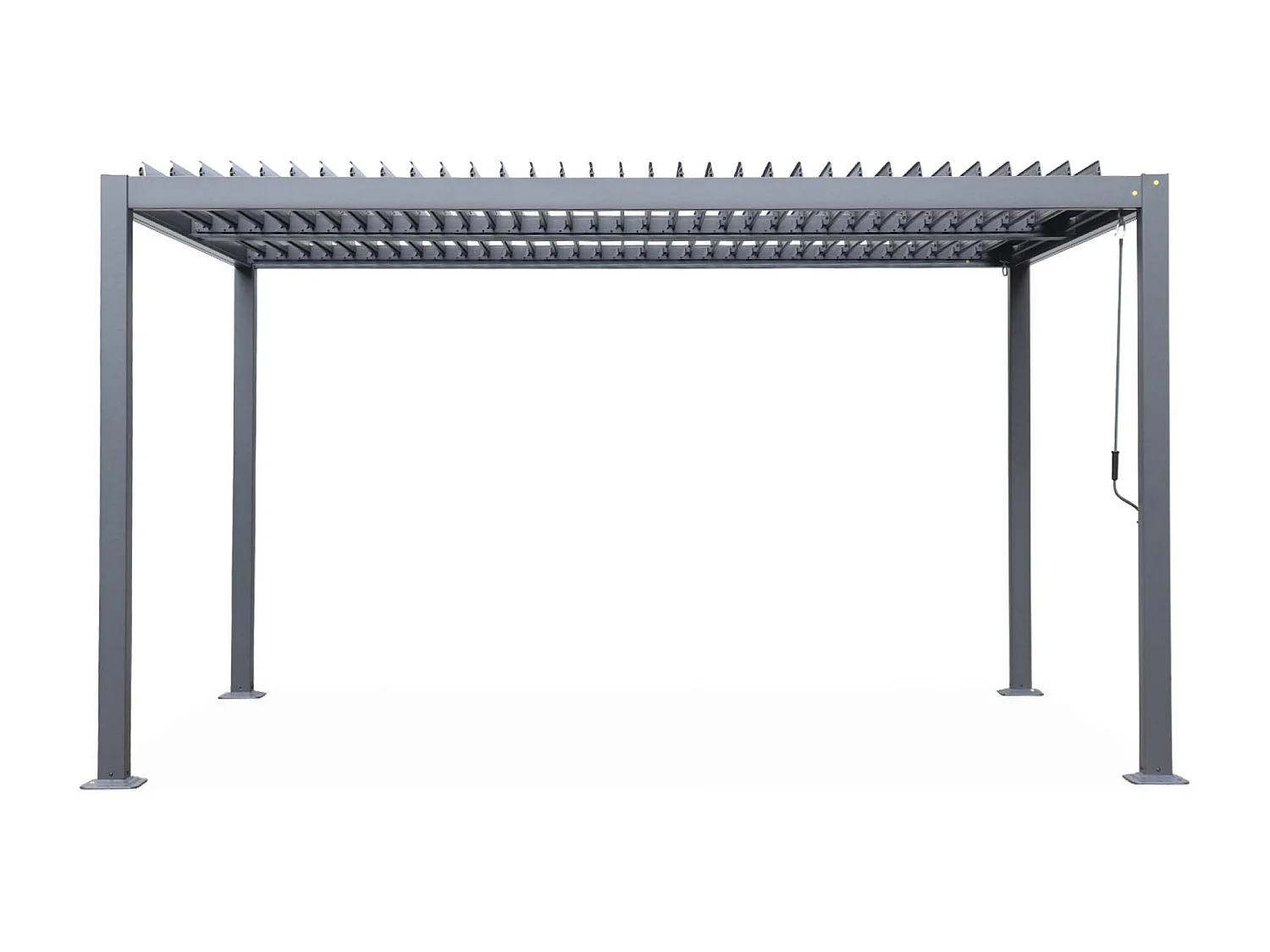 Pergola bioclimatica 3x4m in alluminio e acciaio, lame orientabili ,