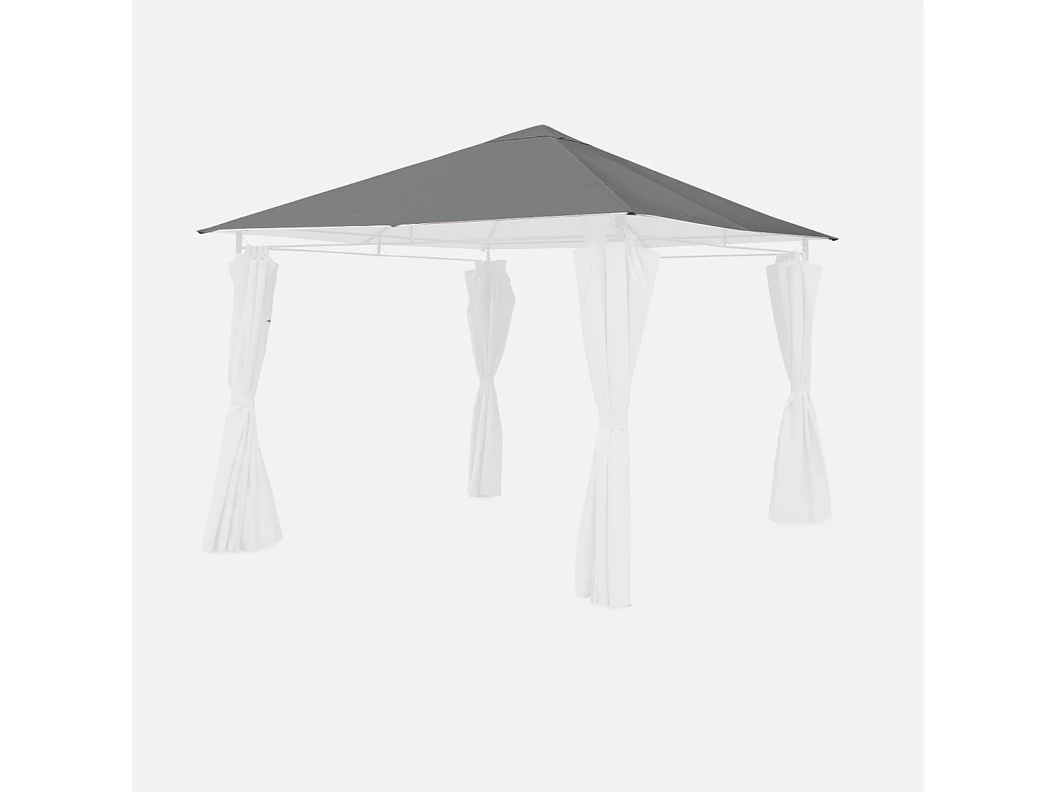 Copertura per pergola 3x3m, grigio