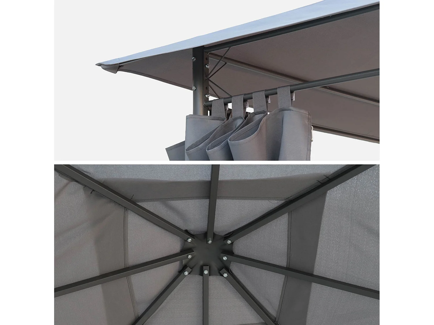 Copertura per pergola 3x3m, grigio