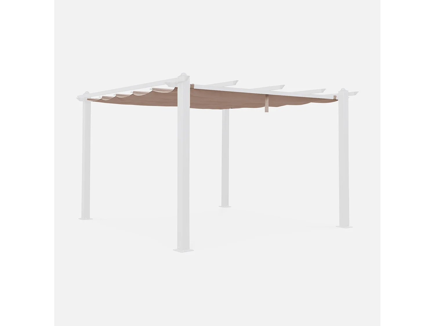 Techo de repuesto para pérgola condate 3x4m pardo