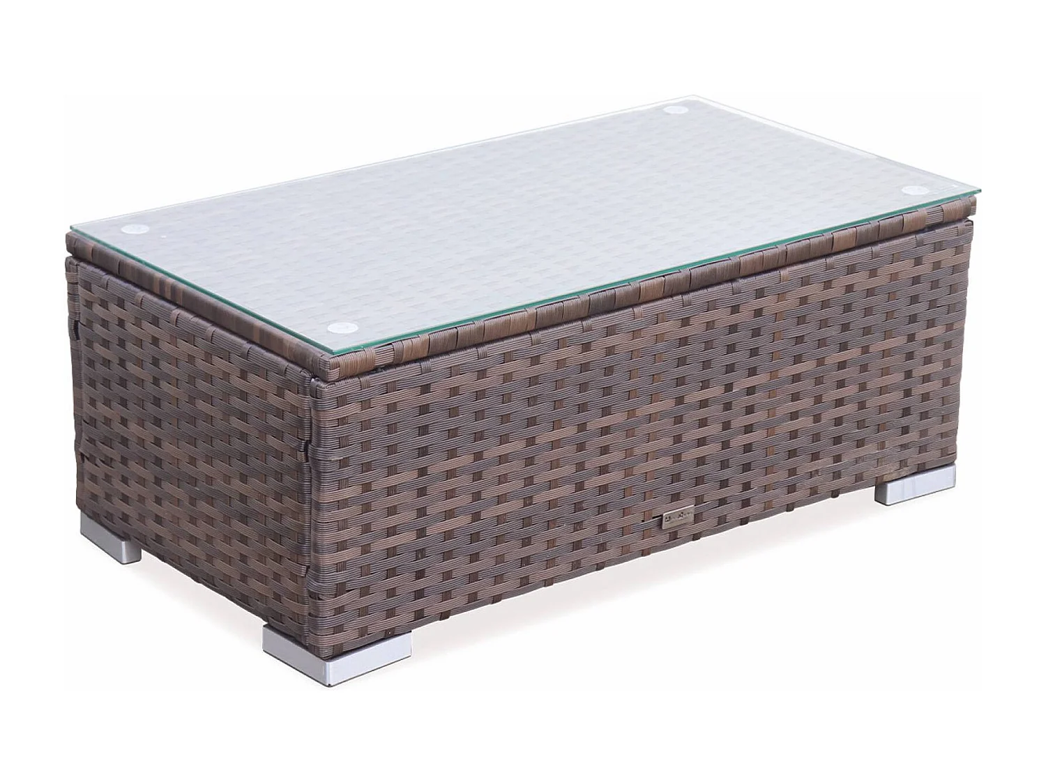 Conjunto de muebles de jardín de resina de 4 plazas marrón