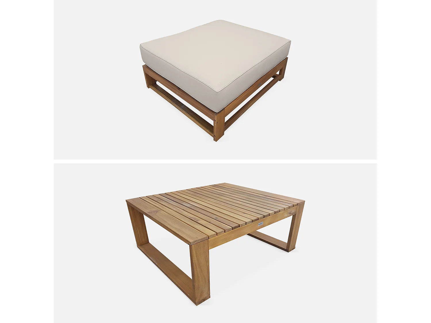 Conjunto de jardín en madera, 5 plazas