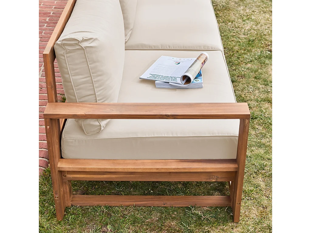 Conjunto de jardín en madera, 5 plazas