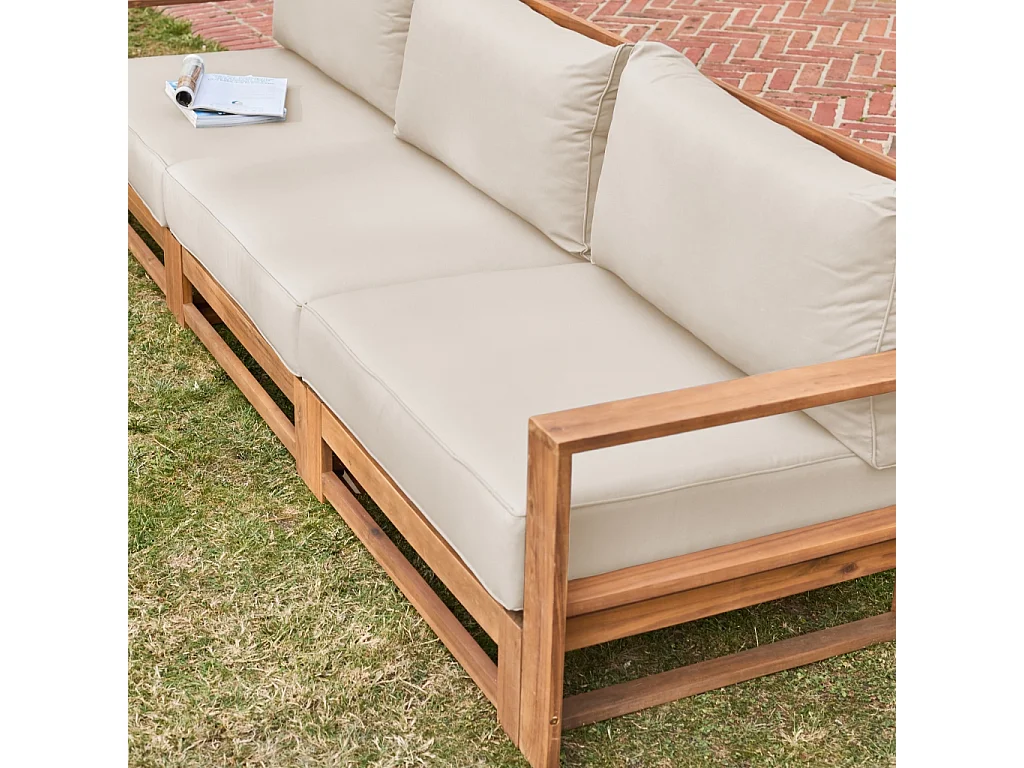 Conjunto de jardín en madera, 5 plazas