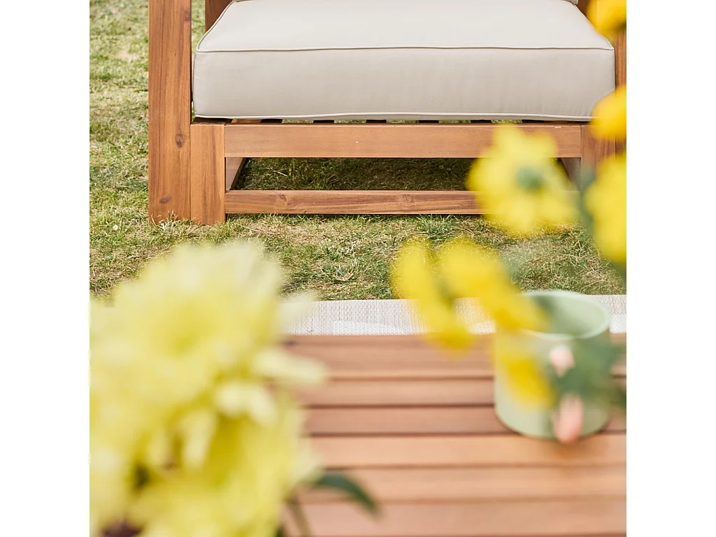 Conjunto de jardín en madera, 5 plazas