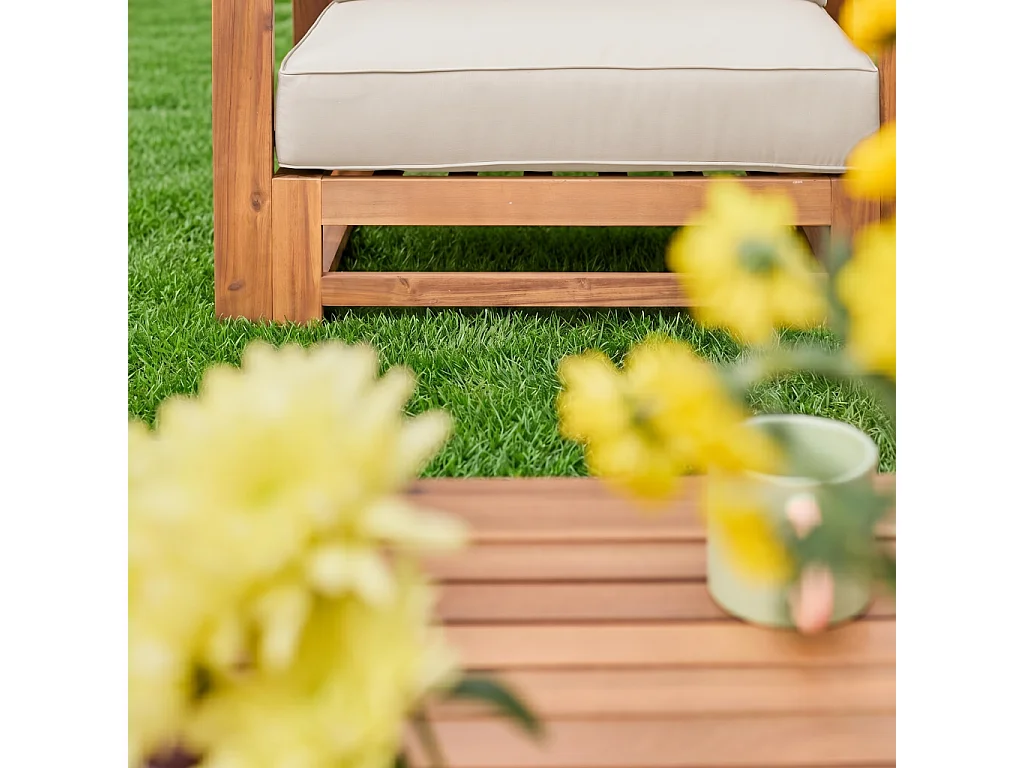 Conjunto de jardín de madera, 5 plazas madera