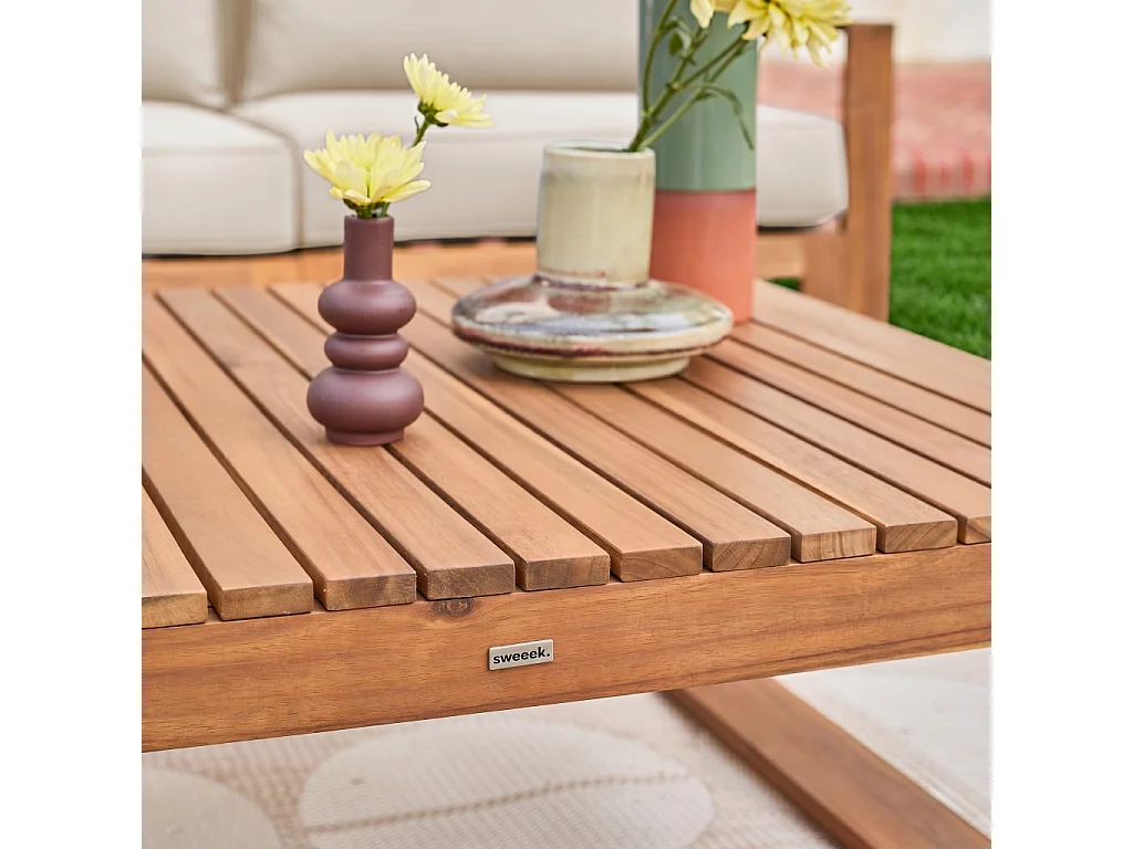 Conjunto de jardín de madera, 5 plazas madera