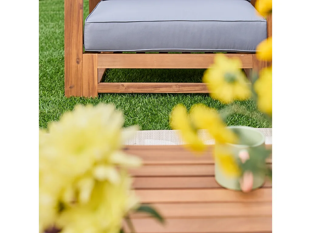 Conjunto de jardín de madera, 5 plazas madera
