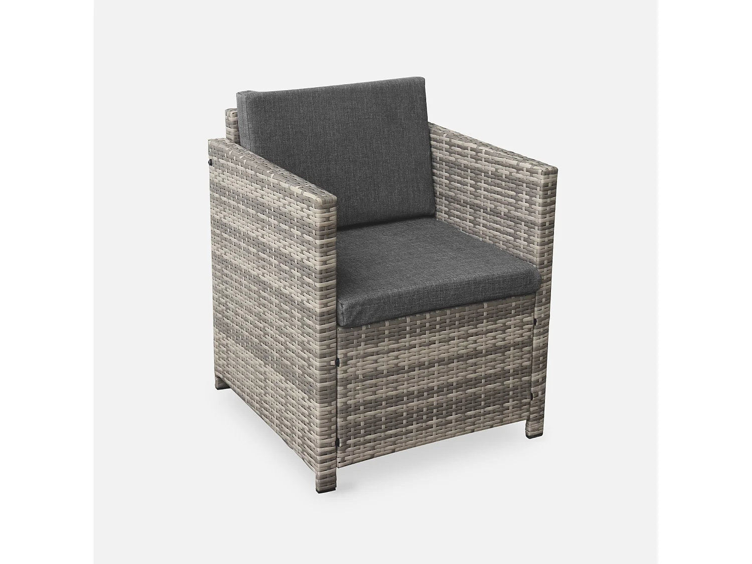 Conjunto de muebles de jardín de resina tejida, 4 plazas varios tonos