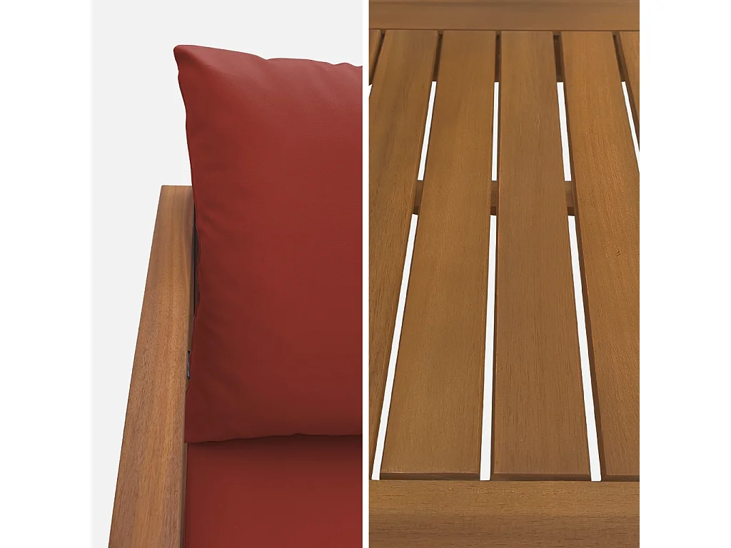 Muebles de jardín de madera de 4 plazas madera