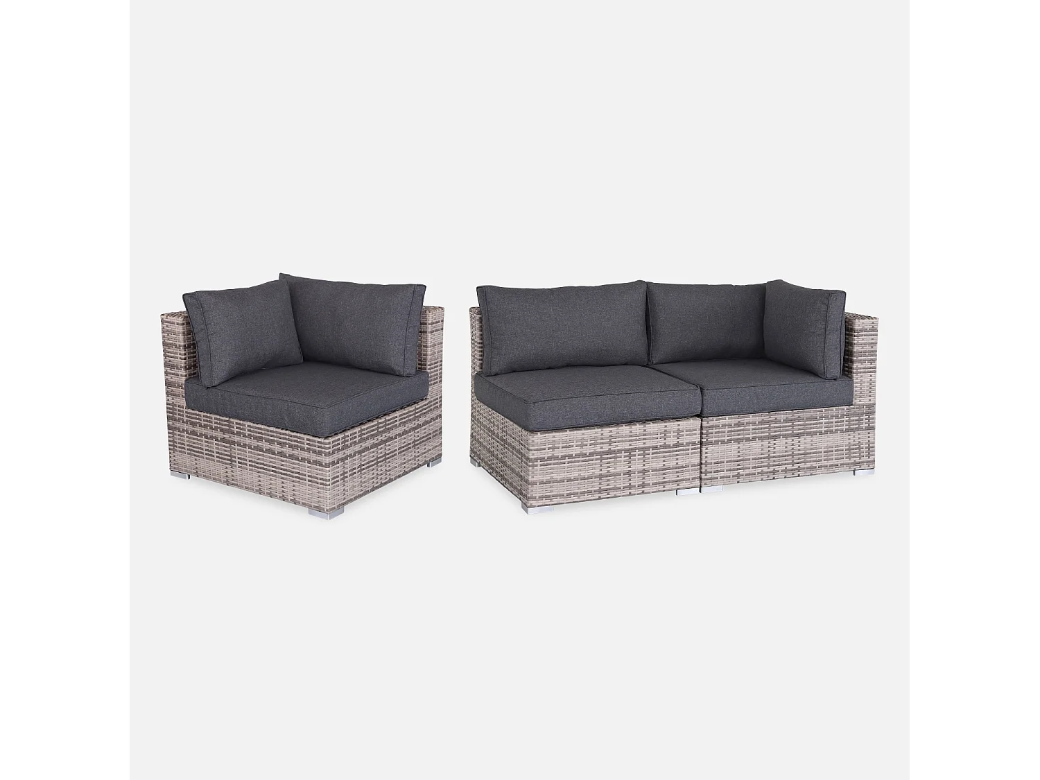 Conjunto de jardín de resina tejida, 8 a 10 plazas varios tonos de
