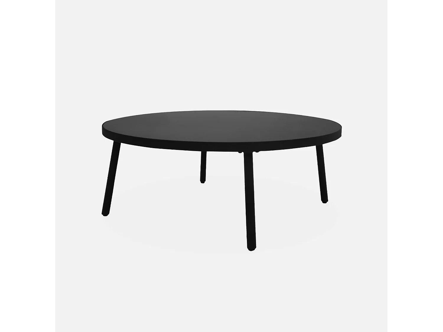 Salotto da giardino in resina intrecciata effetto rattan, 4 posti,