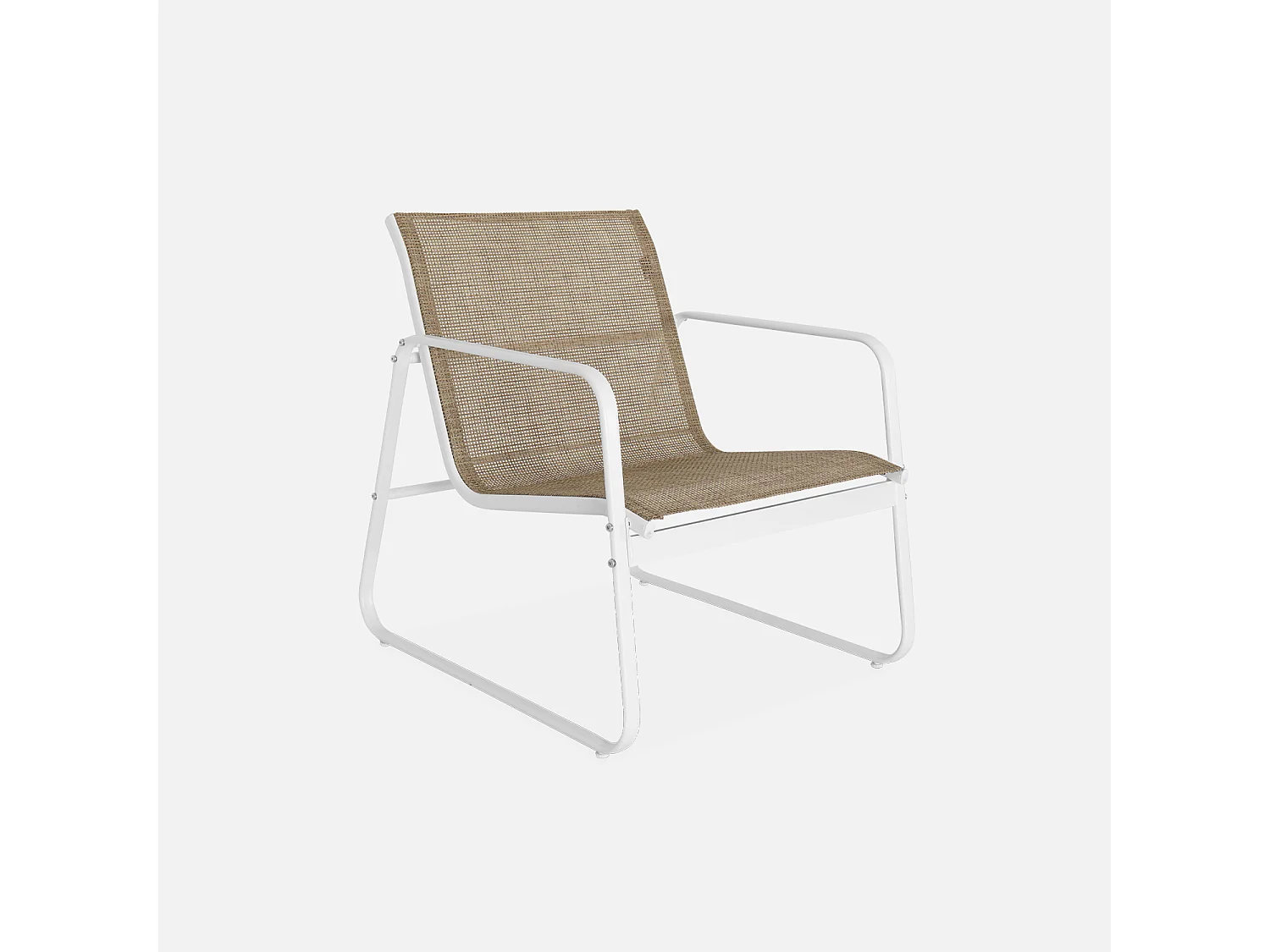 Conjunto de jardín en metal , 4 plazas blanco