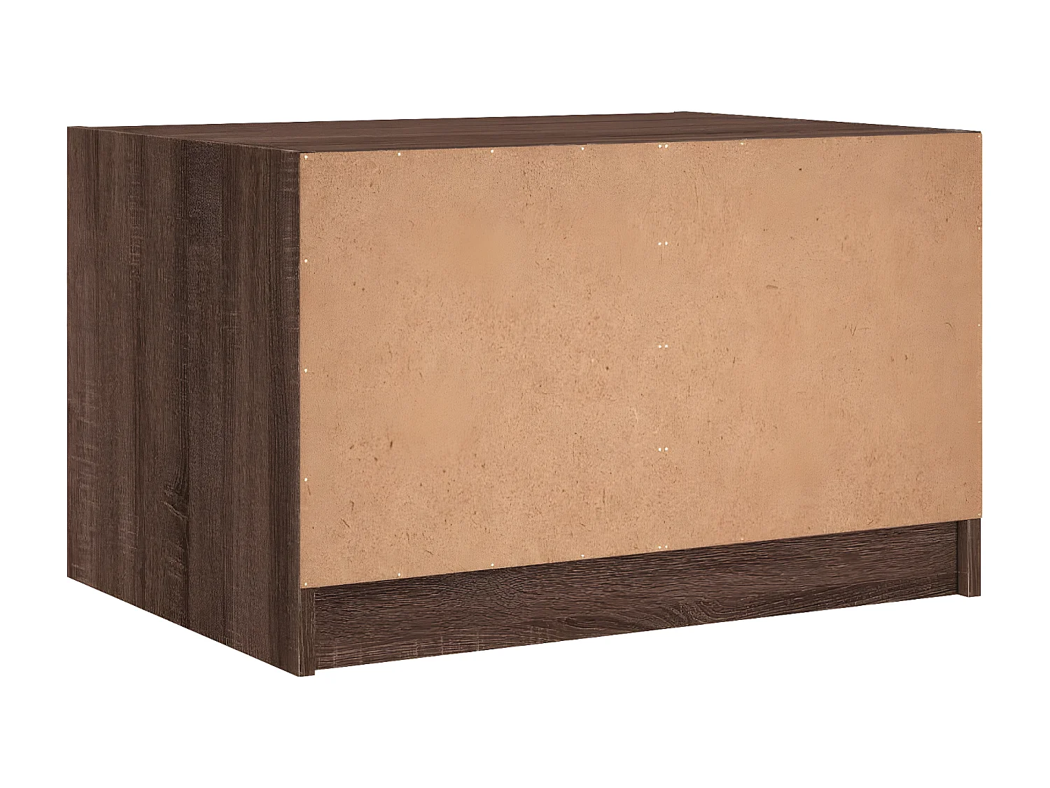 Table basse avec portes en verre chêne marron 68x50x42 cm