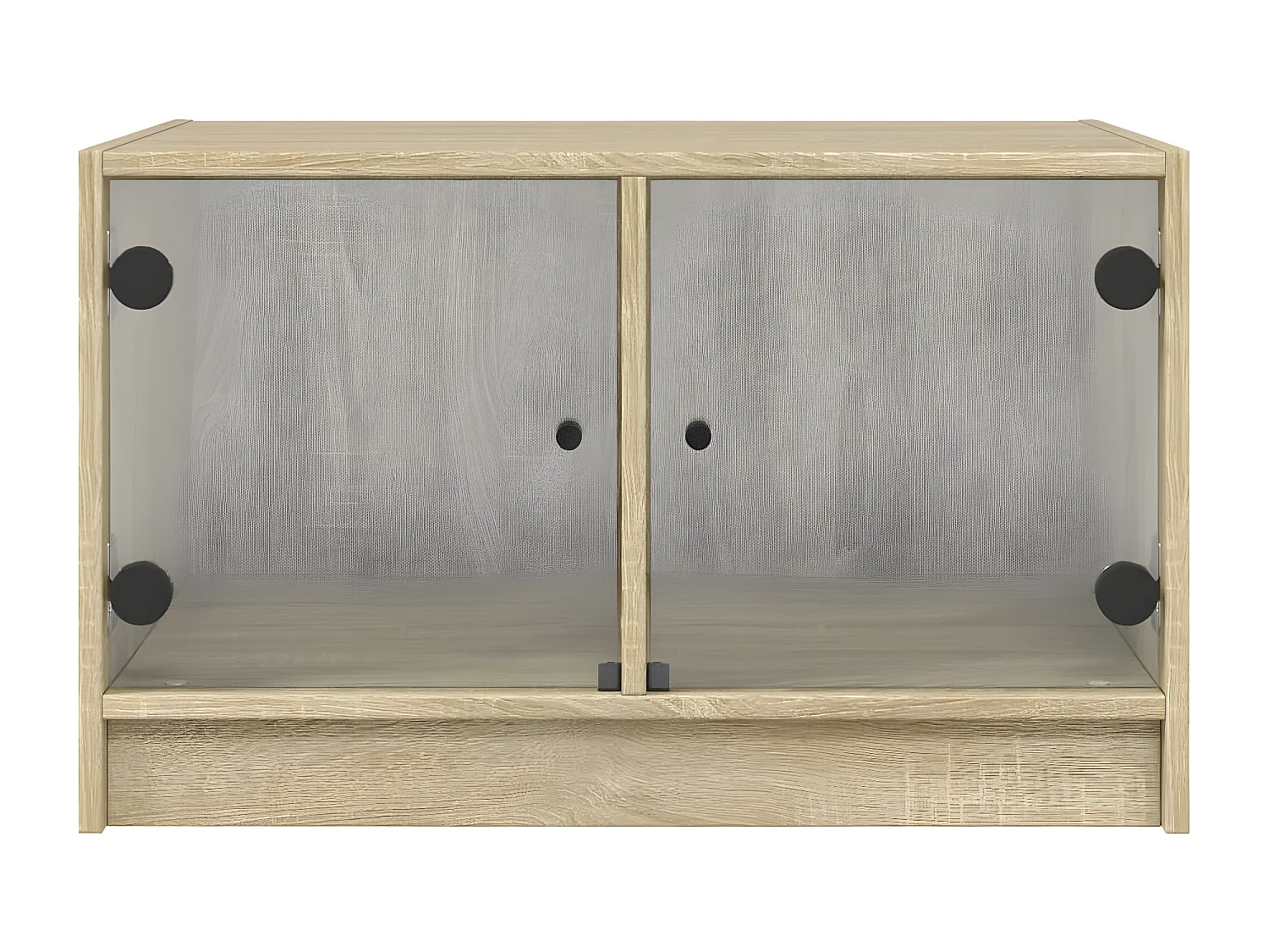 Table basse avec portes en verre chêne sonoma 68x50x42 cm