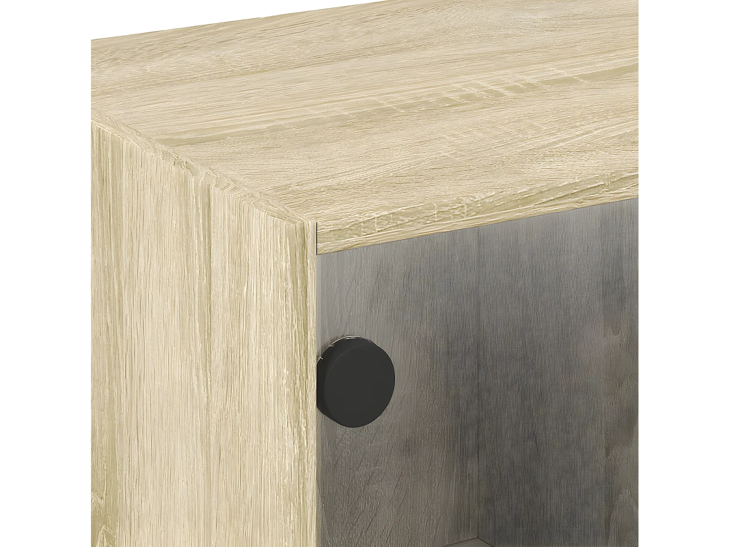 Table basse avec portes en verre chêne sonoma 68x50x42 cm