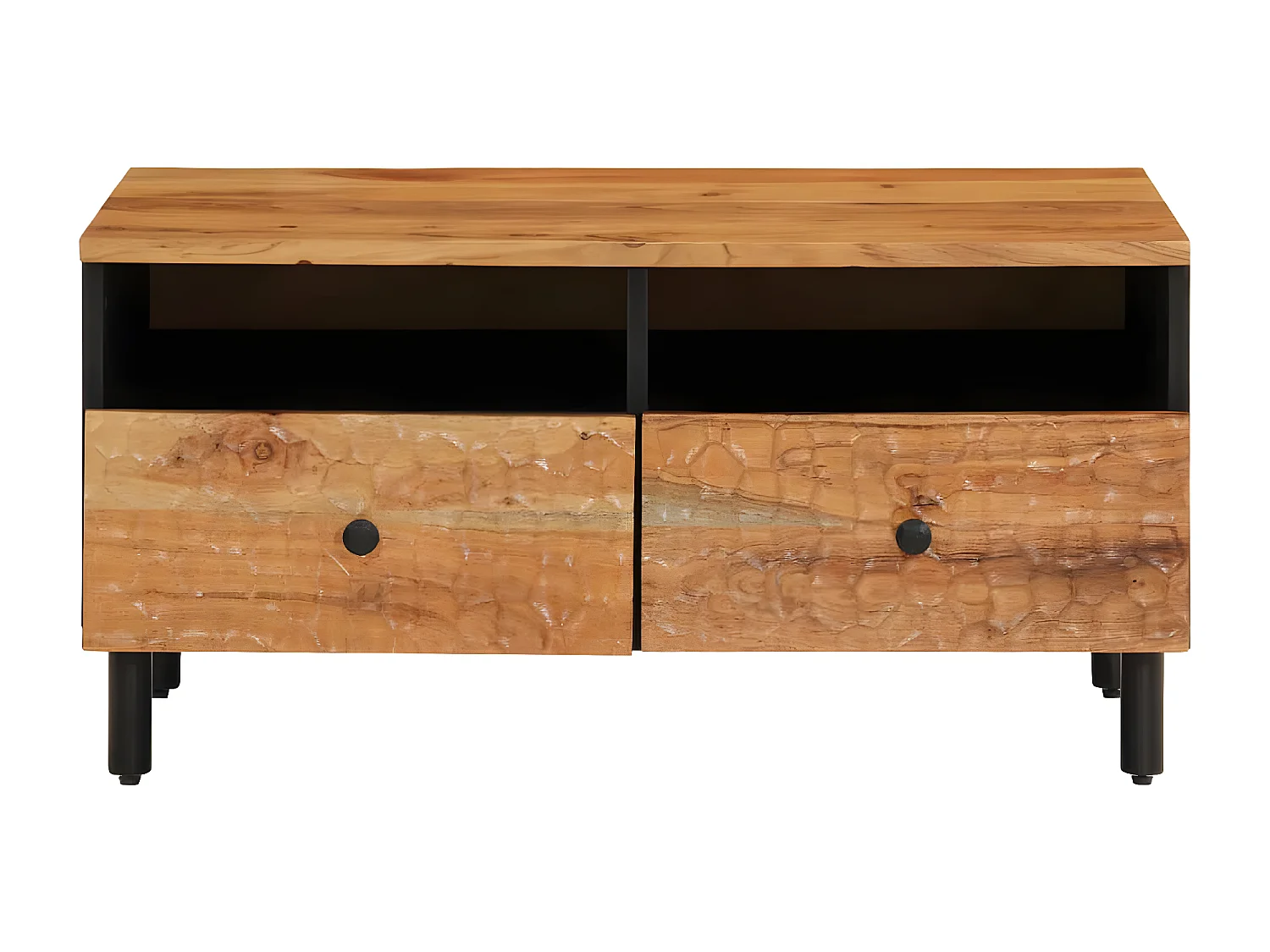 Table basse 80x54x40 cm bois massif d'acacia