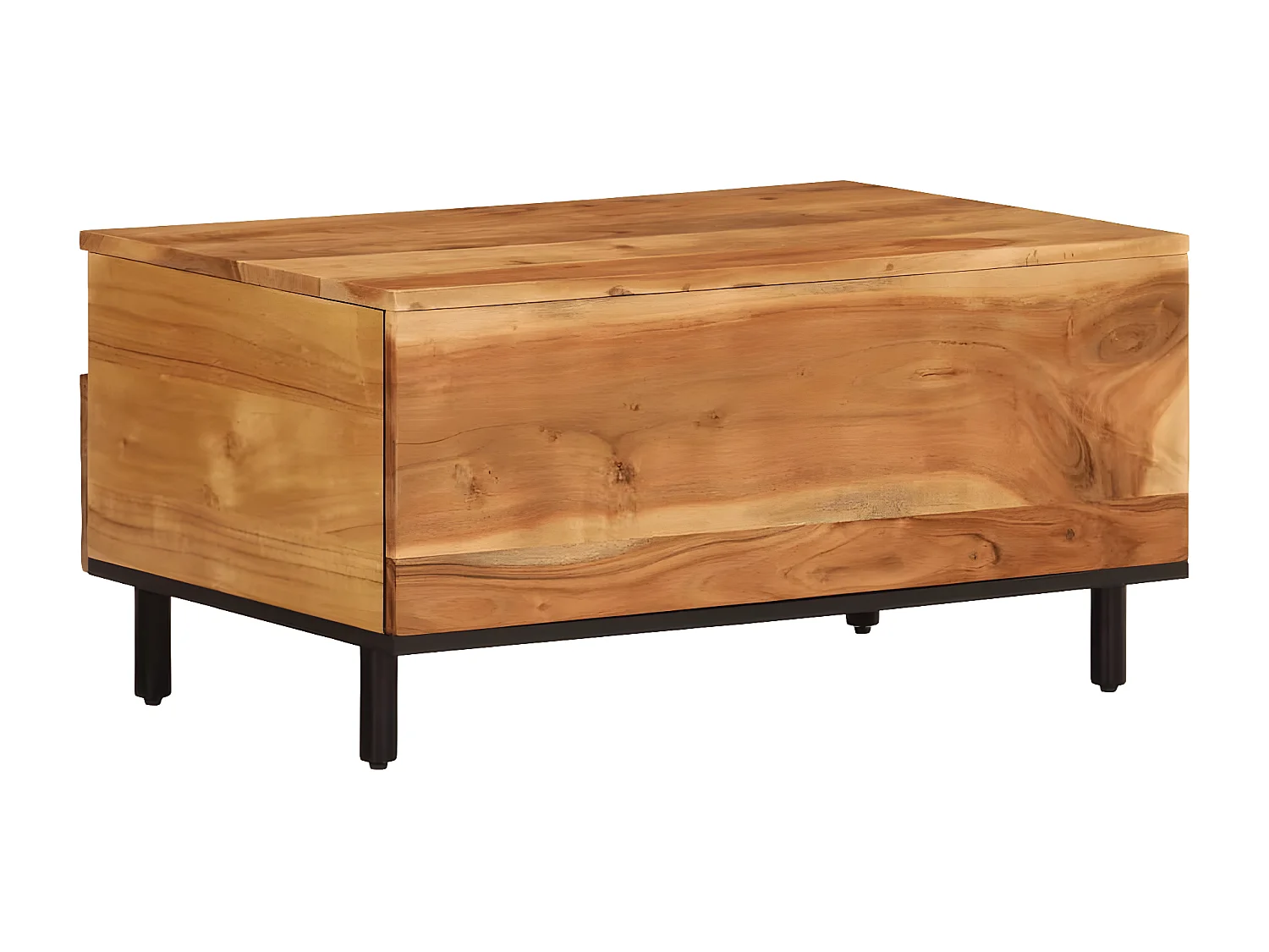 Mesa de centro 80x54x40 cm madeira de acácia maciça