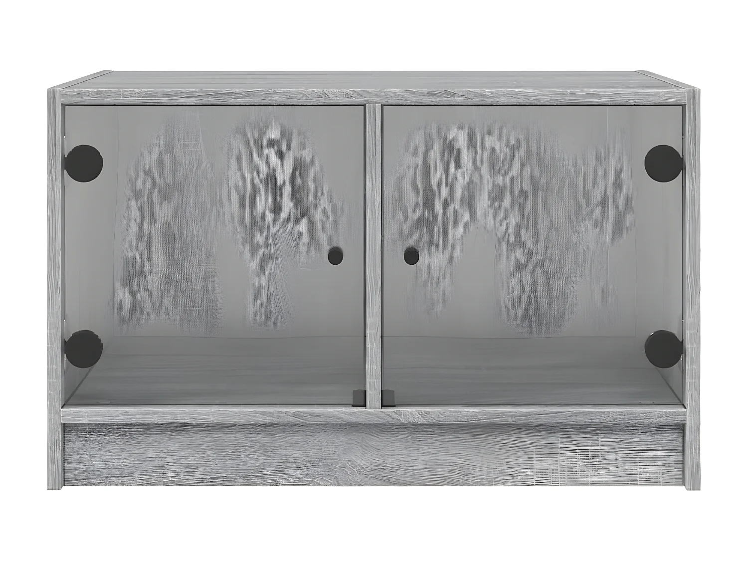 Salontafel met glazen deuren 68x50x42 cm grijs sonoma eiken