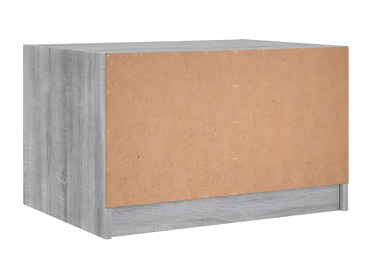 Salontafel met glazen deuren 68x50x42 cm grijs sonoma eiken