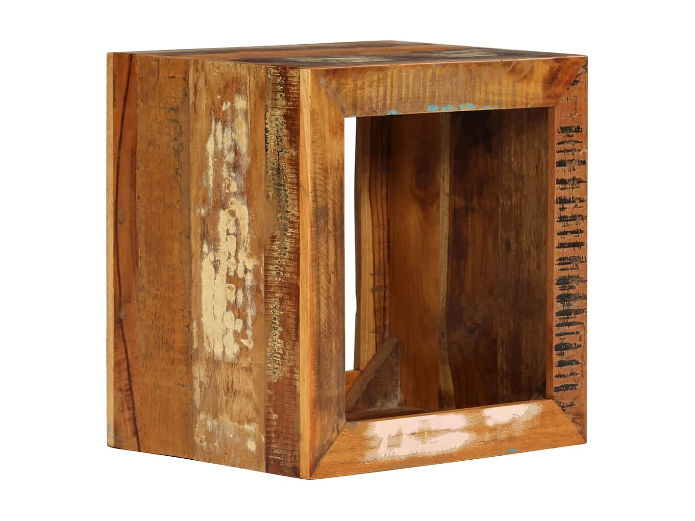 Tabouret 40x30x40 cm Bois de récupération solide