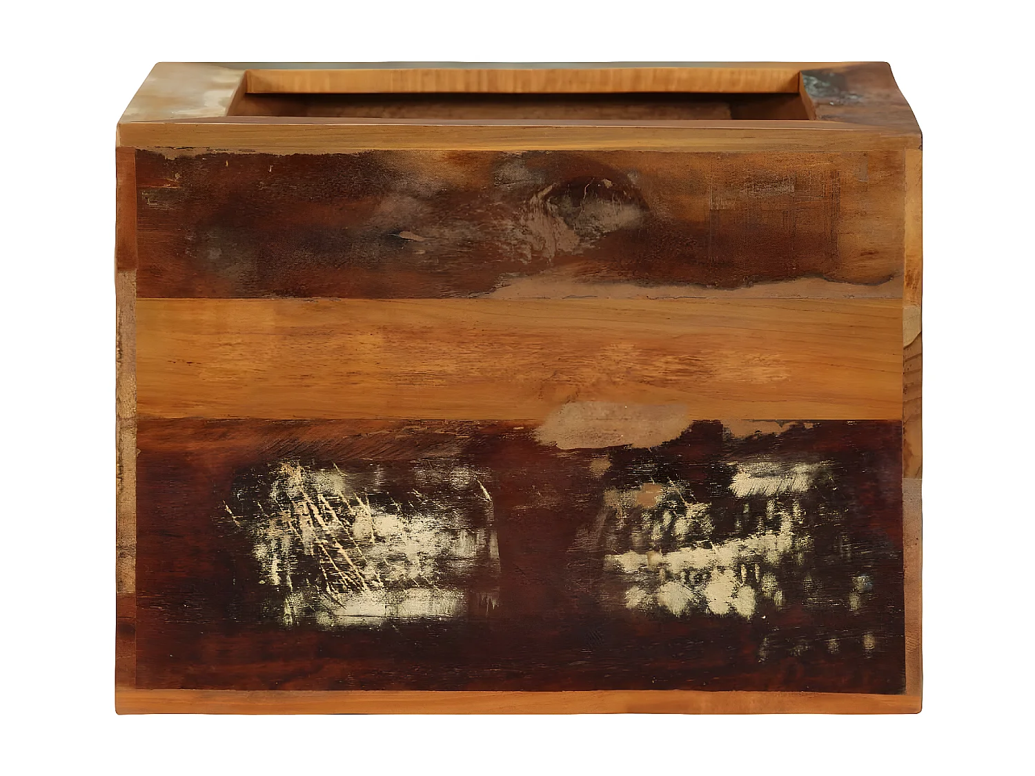 Banco 40x30x40 cm madeira recuperada maciça