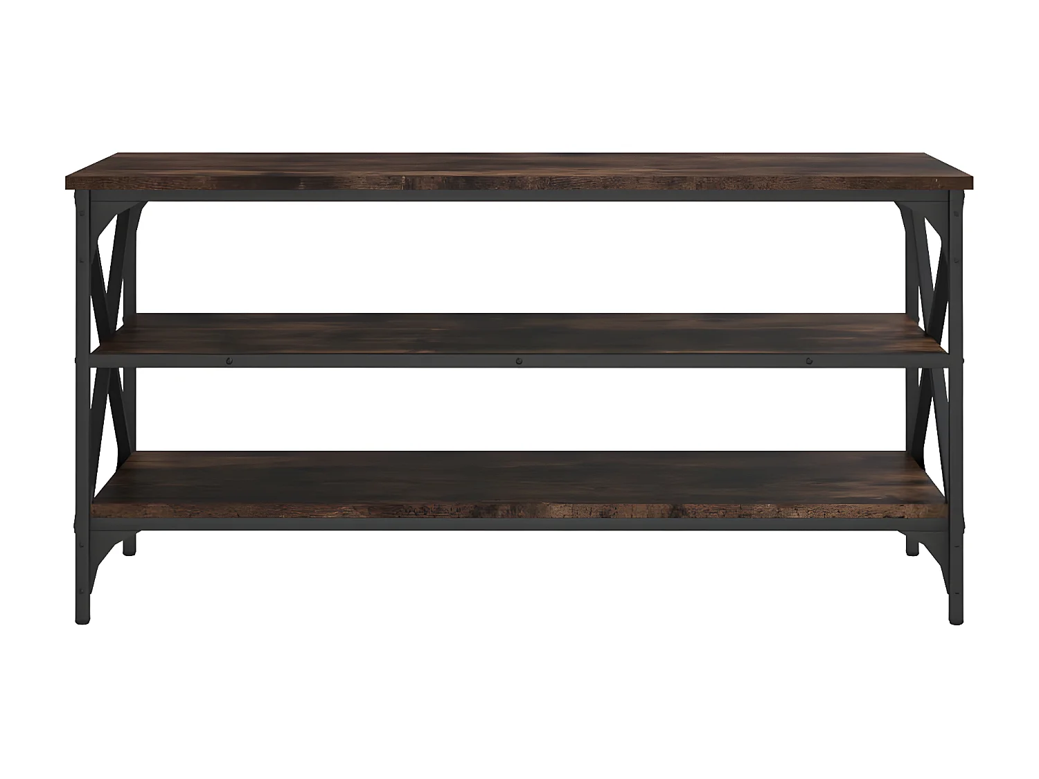 Meuble TV Chêne fumé 100x40x50 cm Bois d'ingénierie