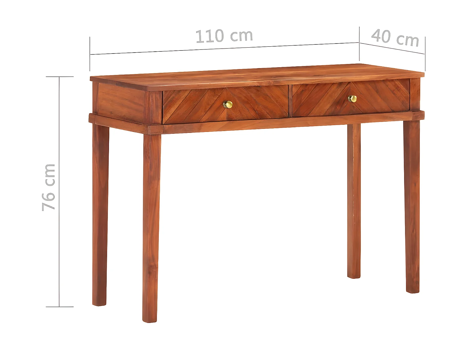 Armoire console 110x40x76 cm Bois d'acacia massif